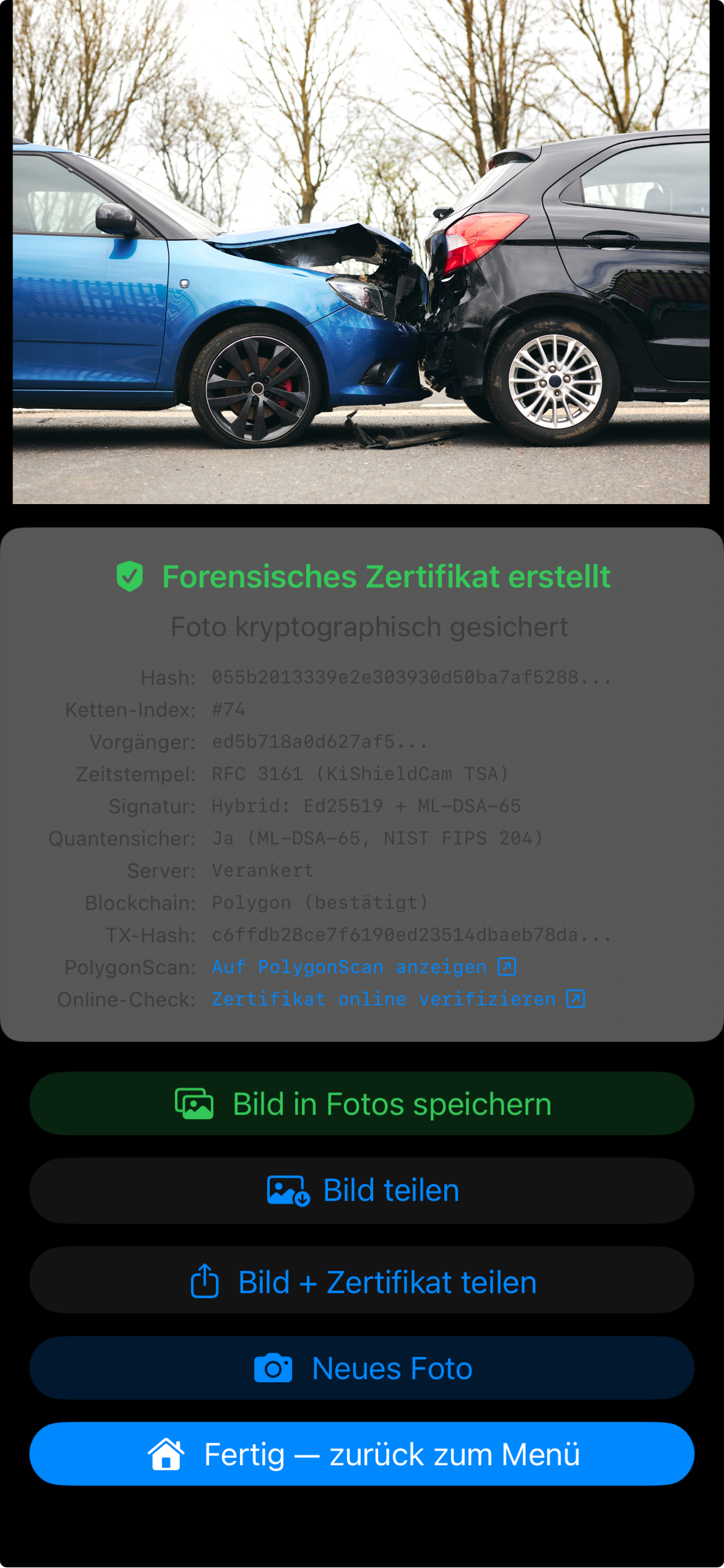 Foto-Zertifikat